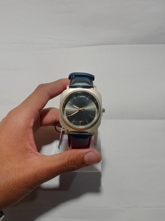 TOMI Square Classic Watch for Men | Leather Strap, Elegant Design