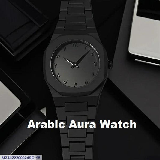 Black Arabic Aura Watch