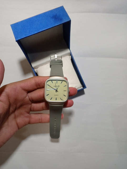 MASTER Classic Square Dial Men’s Watch Premium Leather Strap | Gift Box Included