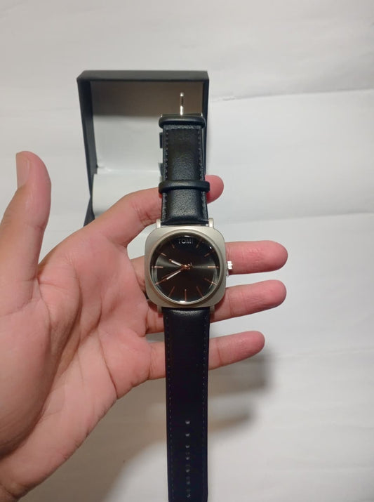 TOMI Square Classic Watch for Men | Leather Strap, Elegant Design