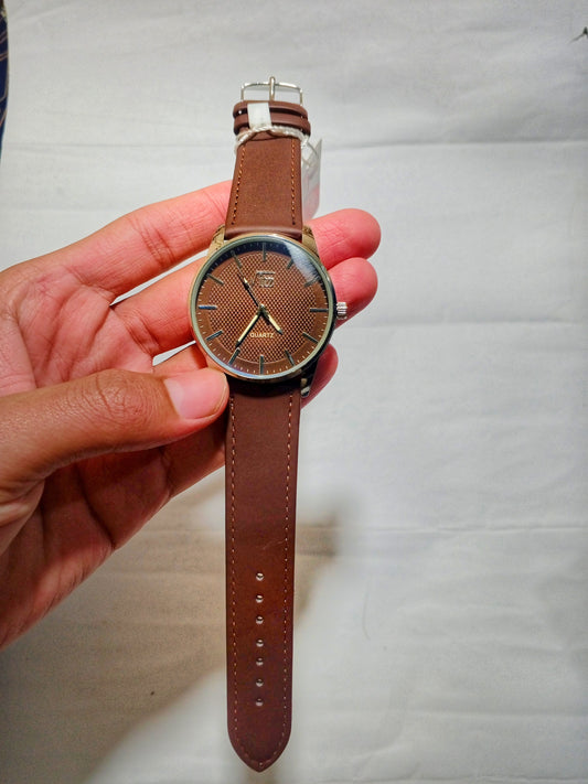 VITZ Classic Round Dial Men’s Watch Premium Leather Strap | Gift Box Edition